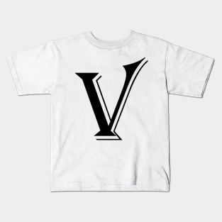 Black letter V in vintage style Kids T-Shirt